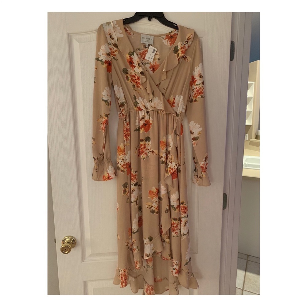 Flouncy Floral Midi Dress